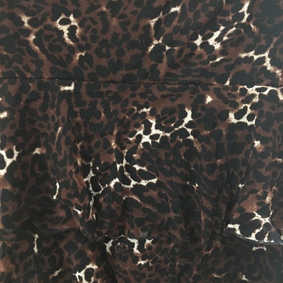 Leopard Print Layered Tube Top - Picture 2 of 4